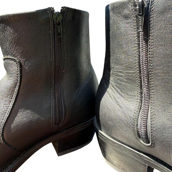 Durango Western Side Zip Dress Cowboy Boot Black Leather Men size 7.5 EE main image 4
